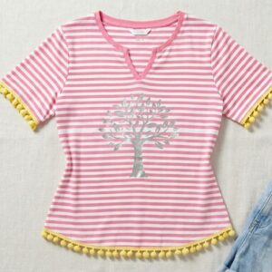 Lady's Y neck T-shirt